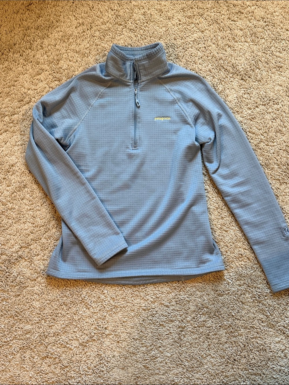 Patagonia Light Blue R1 Half-Zip Pullover